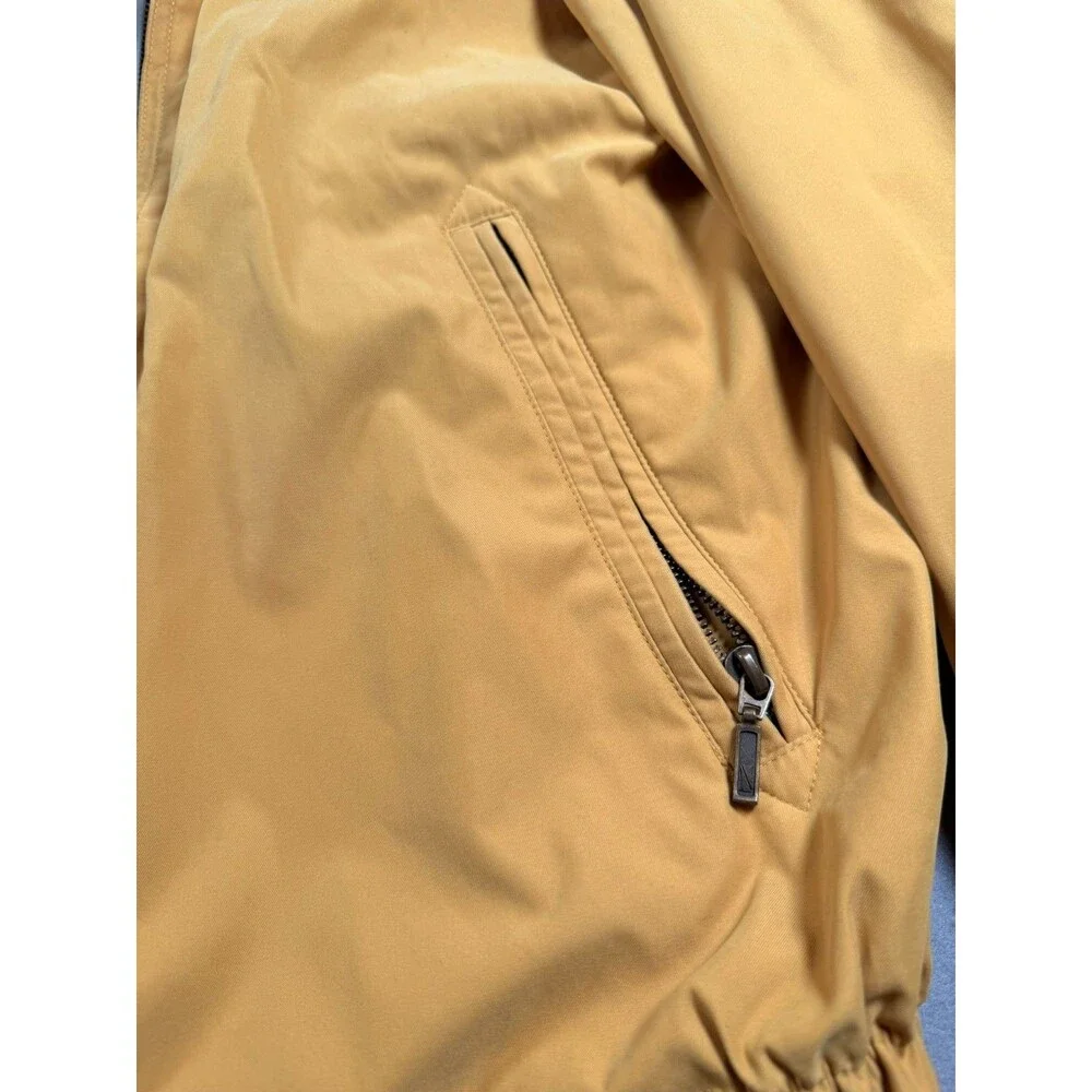 Medium Vintage Newport Harbor Mustard Yellow Bomber Jacket Sunglass pocket